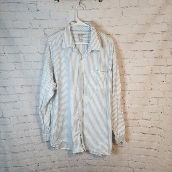 Men's Steve & Barry's Sky Blue and White Striped Shirt, Size XXL - Picture 1 of 4